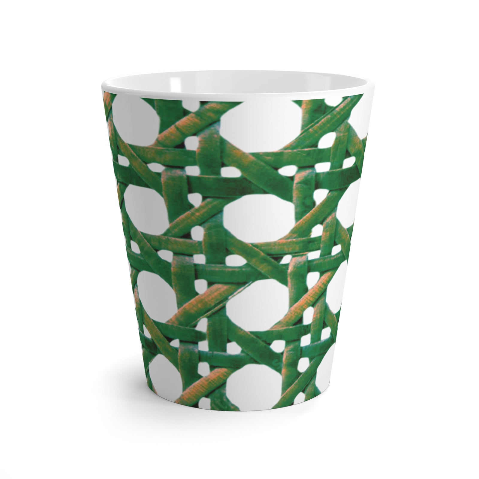 Latte White Mug - Green Beach Chair Wicker