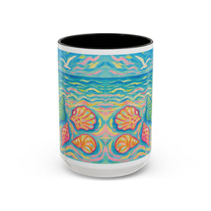 Copy of Accent Coffee Mug (11, 15oz), 8 Colors - Glow Seashells