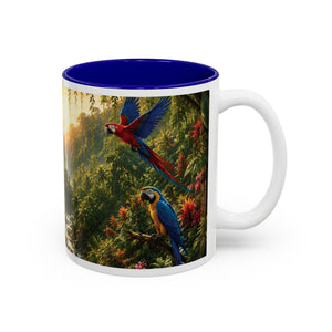 Tropical Waterfall Mug – Lush Jungle Scenic Accent Coffee Cup (11oz/15oz)