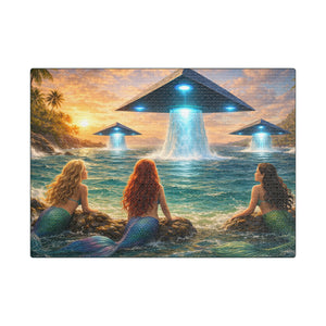 Troipcal Beach Art ~ Mermaid UFO Canvas