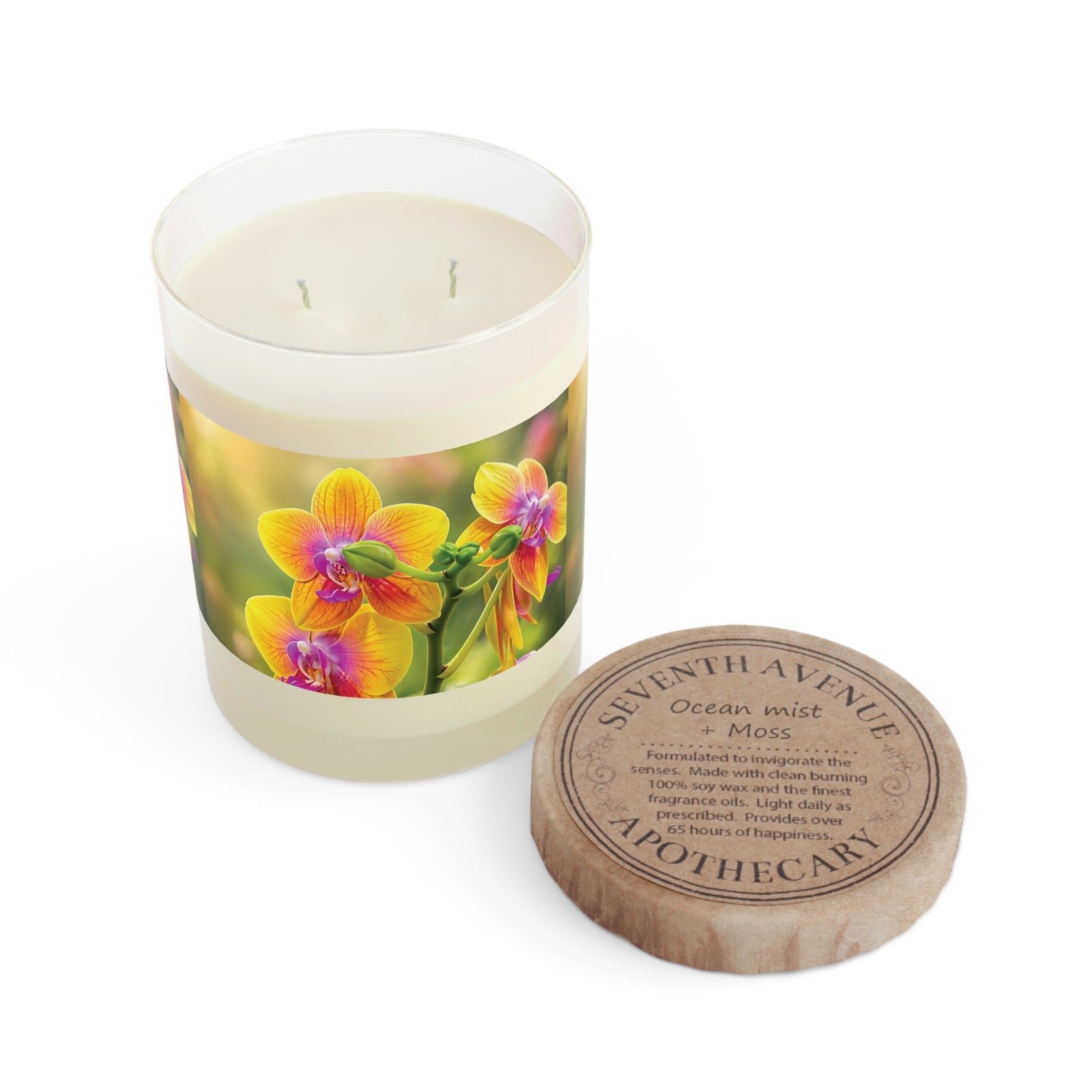 Fiesta Orchid Garden Scented Candle — Floral 11oz Glass Jar