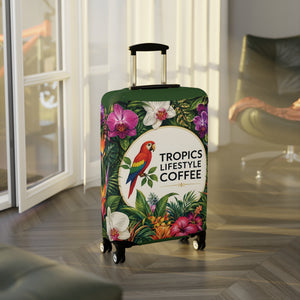 Tropics Lifestyle Coffee Floral Parrot Luggage Cover