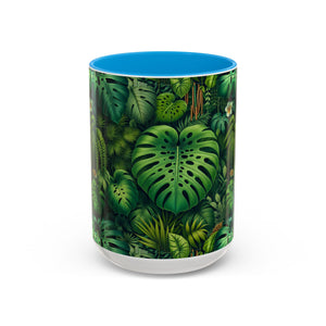 Accent Color Coffee Mug, Many Colors - 11oz & 15oz / Rainforest Greenery