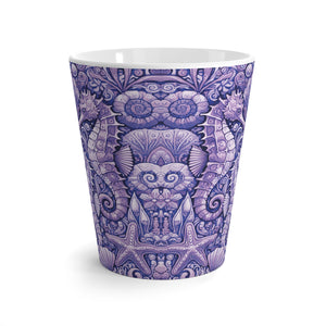 Latte White Mug - Seahorses, Amethyst