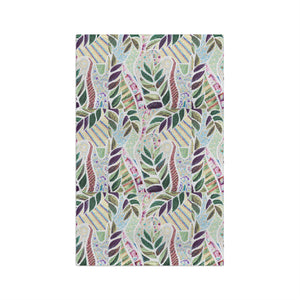 Tropical Microfiber Coffee/Tea Towel ~ Botanical Amazon Whimsy, Vintage