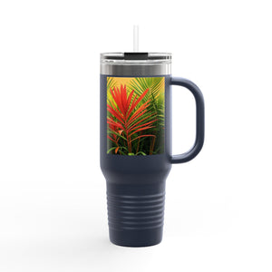 Red Flame Palms Insulated Travel Mug - 40oz - Perfect for Outdoor Adventures