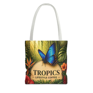 Rainforest Butterfly Coffee Brand Tote Bag - 3 Sizes