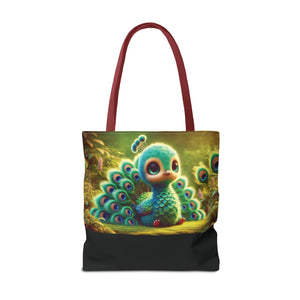 Baby Peacock/Black Trio Tote Bag - 3 Sizes