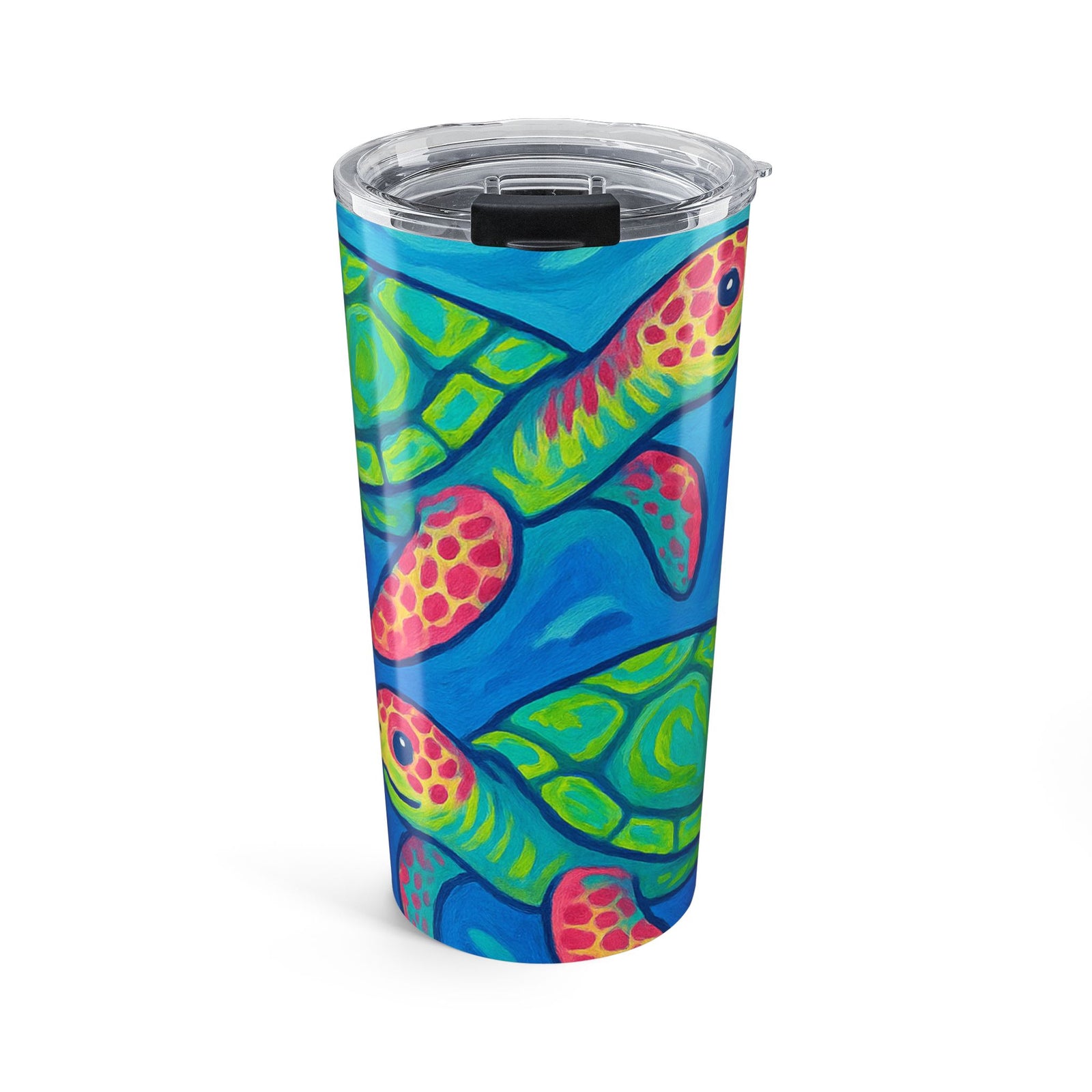 20oz Tumbler — Colorful Sea Turtle Insulated Travel Cup