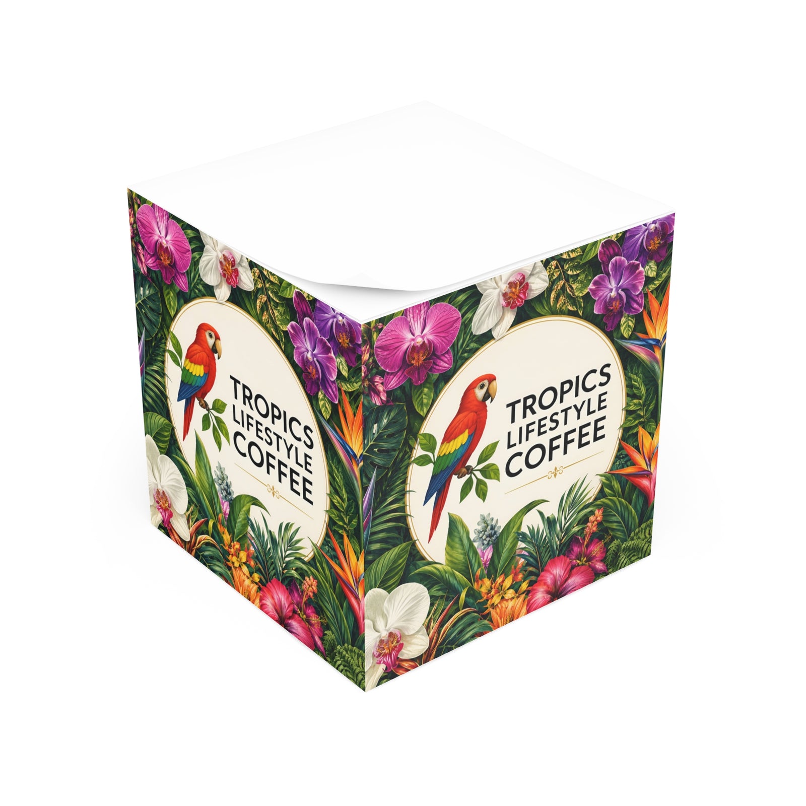 Tropical Note Cube — Tropics Lifestyle Coffee Sticky Notepad