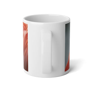Jumbo Mug, 20oz, Flamingo Feathers | Tropical Coffee Cup