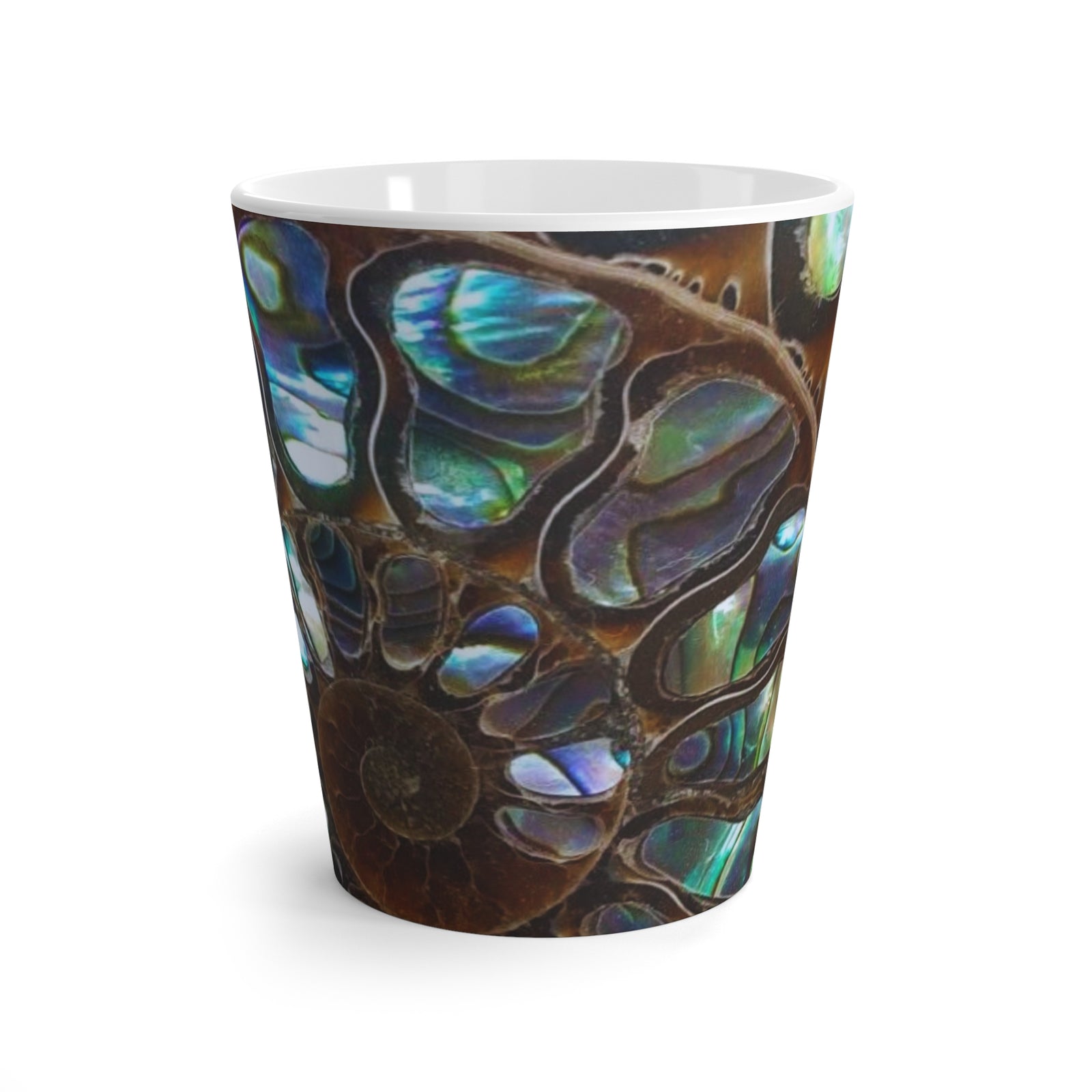 Latte White Mug - Perfect for Coffee Enthusiasts / Ammonite and Abalone