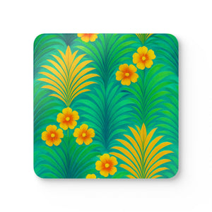 Coaster Set/4 - Sunrise Palms/Green