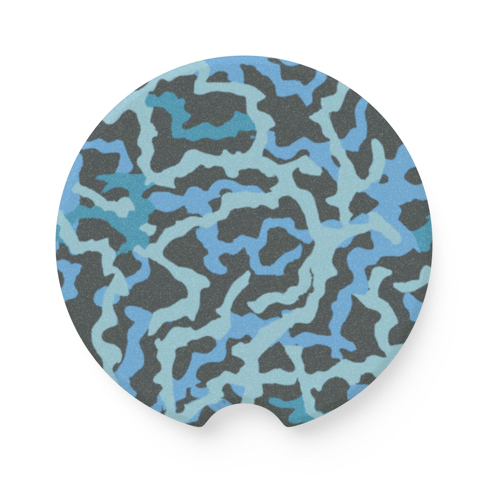 Soapstone Car Coaster - Coral Threads/Blue
