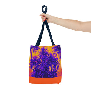 Tiny Palm Island Pop/Orange Tote Bag - 3 Sizes