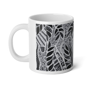 Jumbo Mug, 20oz, Amazon Whimsy Noir | Tropical Coffee Cup