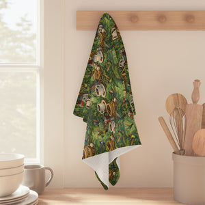 Tropical Microfiber Coffee/Tea Towel –Hummingbirds & Coffee