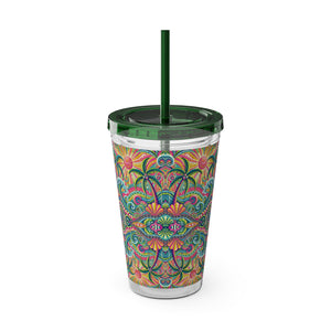 Tropical Tumbler with Straw | 16 oz: Kaleido Bay