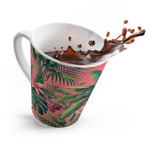 Latte White Mug - More Tropical Fruit, Coral