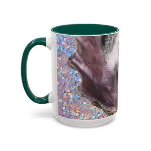 Colorful Mugs (11oz, 15oz), Disco Lavender Pearl Oyster Macro