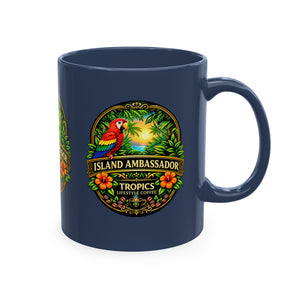 Tropical Parrot Coffee Mug — "Island Ambassador" Ceramic Cup