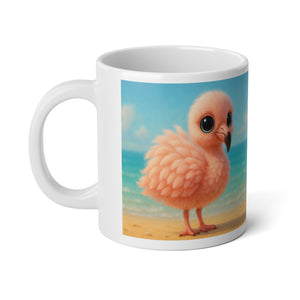 Jumbo Mug, 20oz, Baby Flamingo | Tropical Coffee Cup