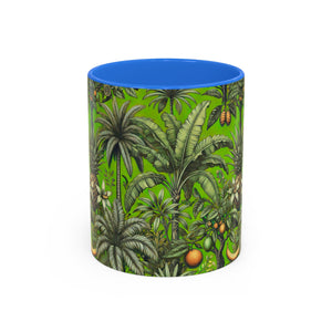 Accent Color Coffee Mug, Many Colors - 11oz & 15oz / Tropical Fruit, Green