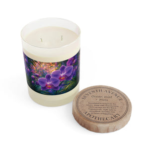 Twilight Orchid Garden Scented Candle — Floral 11oz Glass Jar