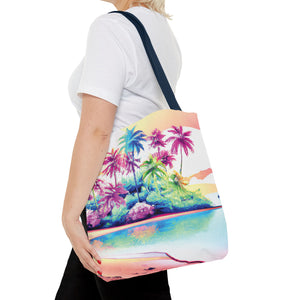 Watercolor Beach Tote Bag - 3 Sizes