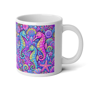 Jumbo Mug, 20oz, Seahorse Pop | Tropical Coffee Cup