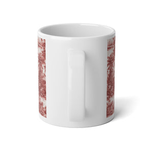 Jumbo Mug, 20oz, Tropical Toile Russet | Tropical Coffee Cup