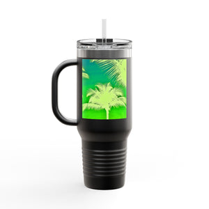 Insulated Travel Mug, 40oz / Palm Glow Green - Perfect for Outdoor Adventures