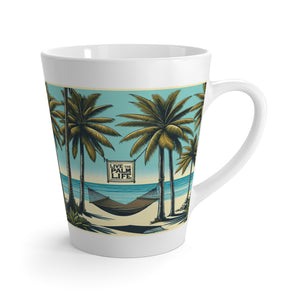 Latte White Mug - Perfect for Tropical Lovers & Coffee Enthusiasts / Hammock on the Beach