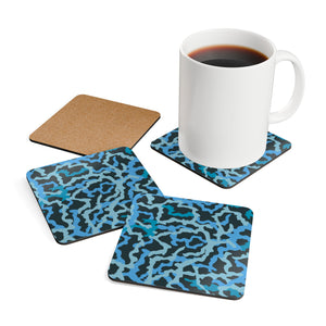 Coaster Set/4 - Coral Threads, Blue