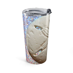 20oz Tumbler – Disco Sand Dollar Glitter Travel Mug
