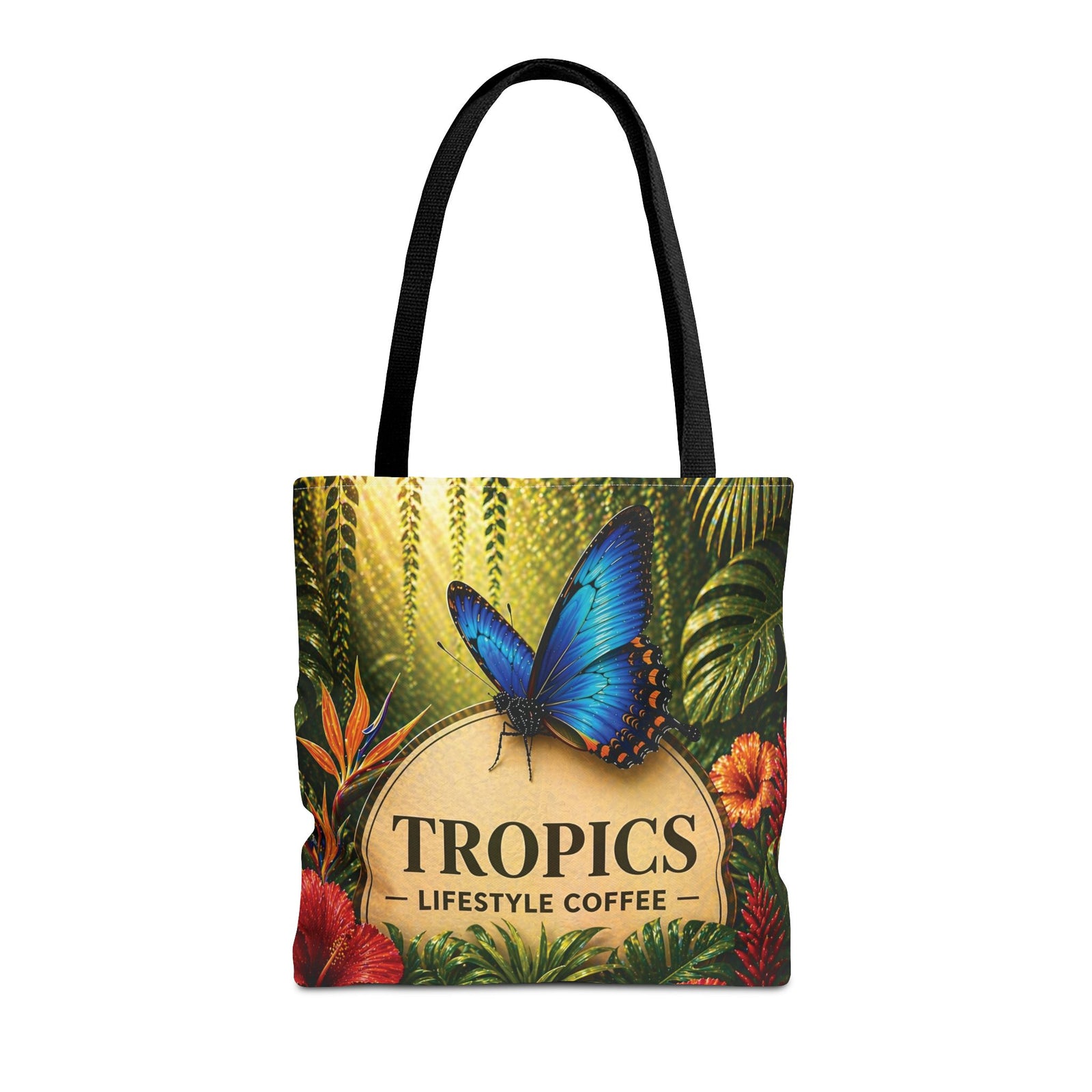 Rainforest Butterfly Coffee Brand Tote Bag - 3 Sizes
