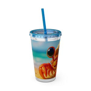 Tropical Tumbler with Straw | 16 oz: Baby Hermit Crab