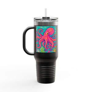 Insulated Travel Mug, 40oz / Kraken Joe, Red - Perfect for Outdoor Adventures