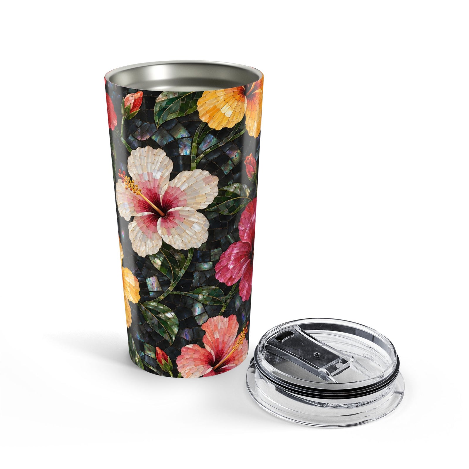 20oz Tumbler ~ Tropical Hibiscus Floral Travel Cup