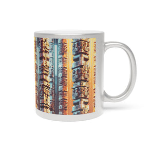 Tropical Metallic Mug, Gold or Silver: Techno Totems
