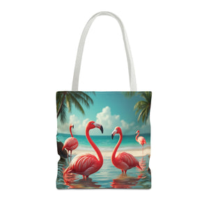 Flamingo Morning Dip Tote Bag — 3 Sizes