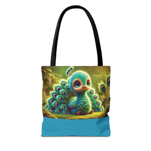 Baby Peacock Trio Tote Bag - 3 Sizes