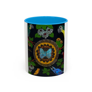 Colorful Mugs (11oz, 15oz), Butterflies & Parrots #1