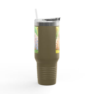 Insulated Travel Mug, 40oz / Baby White Peacock - Perfect for Outdoor Adventures