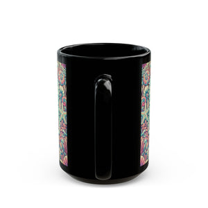 Black Coffee Mug - Seahorse Trio, Retro