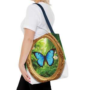 Framed Morpho Butterfly Tote Bag - 3 Sizes