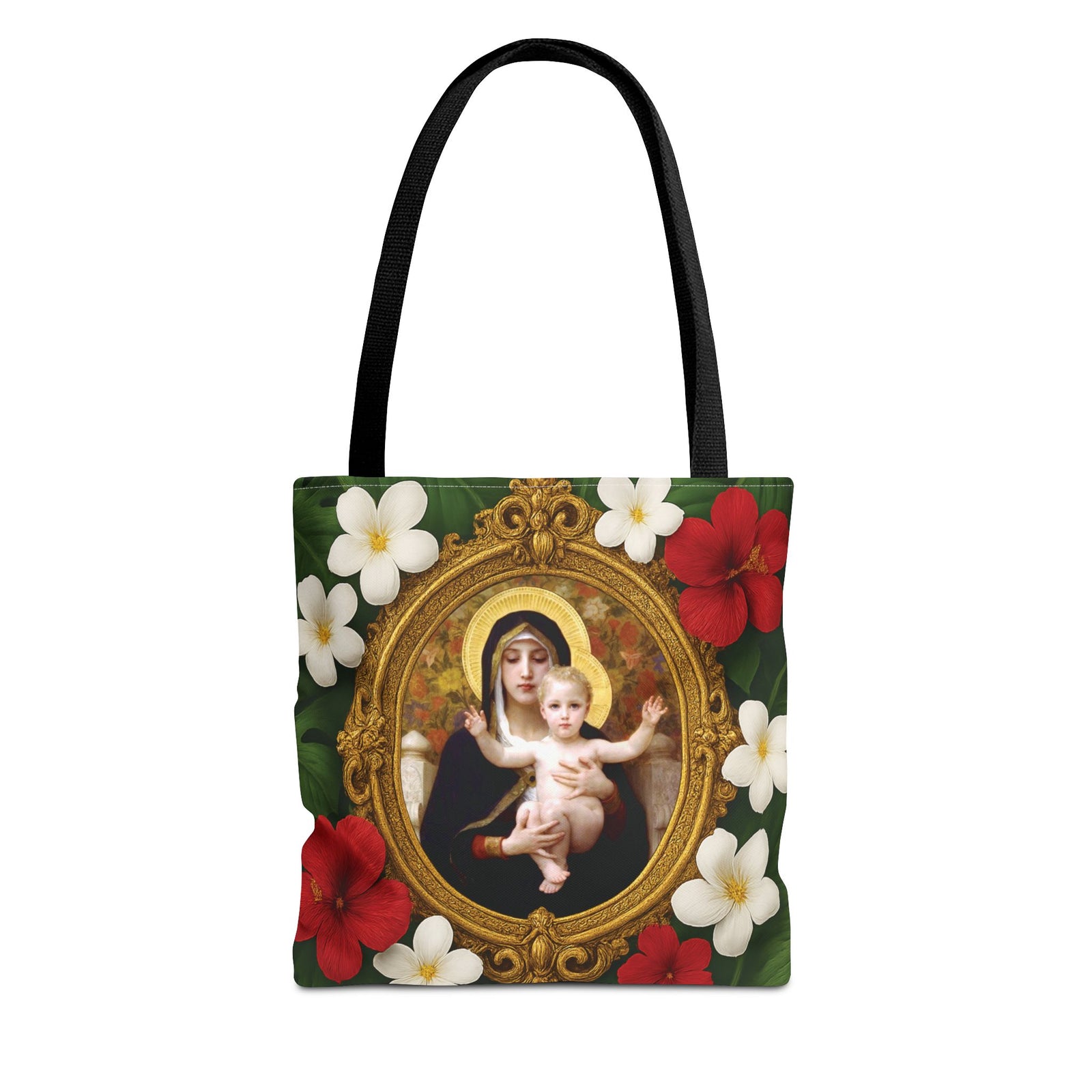 Religious Tote Bag, Virgin of the Lilies: 3 Sizes