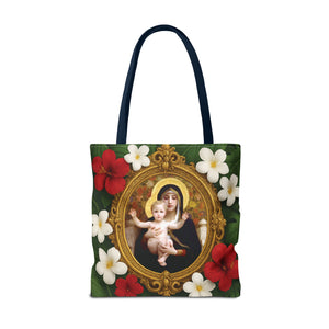 Religious Tote Bag, Virgin of the Lilies: 3 Sizes
