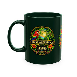 Tropical Parrot Coffee Mug — "Island Ambassador" Ceramic Cup
