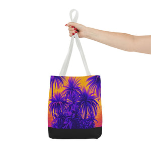 Tiny Palm Island Pop/Black Tote Bag - 3 Sizes